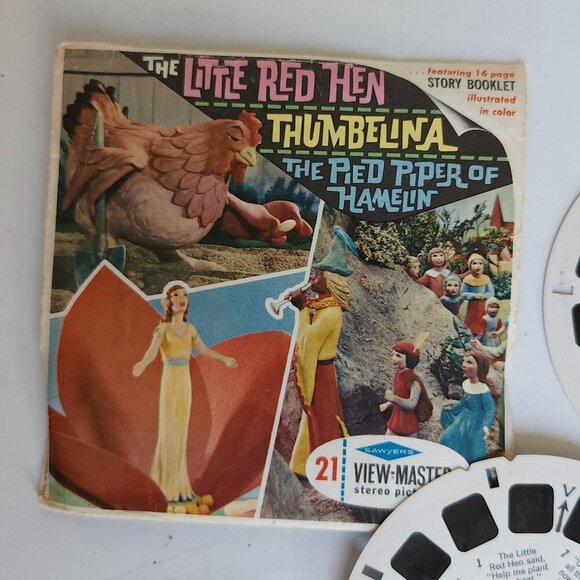 VINTAGE The Little Red Hen Thumbelina The Pied Piper of Hamelin VIEW MASTER REEL - Picture 2 of 4